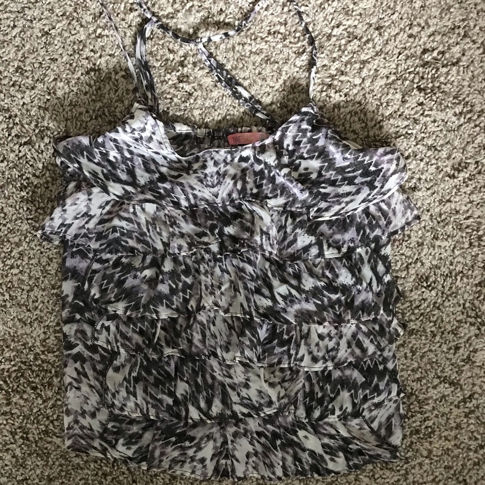 Nine Bird Ruffle Top - Picture 2 of 4